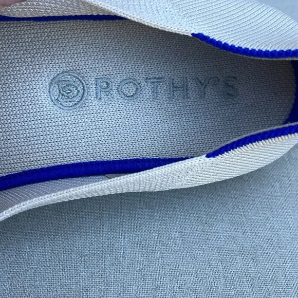 Rothy's Cream and Blue Slip-On Loafers size 9.5 - Picture 6 of 8